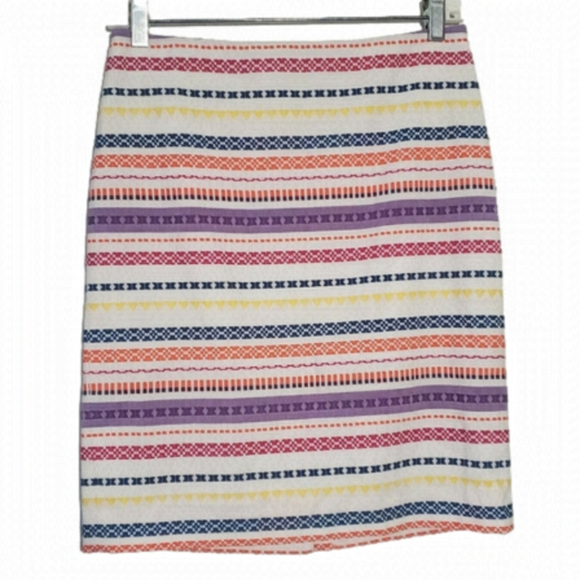 Tristan Pencil Skirt Colourful Stripes Size 2 - Picture 1 of 6